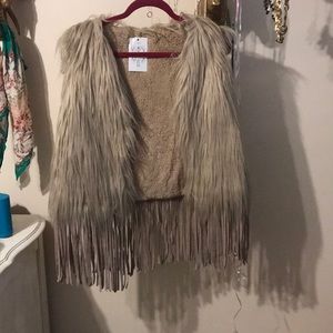 Faux fur vest